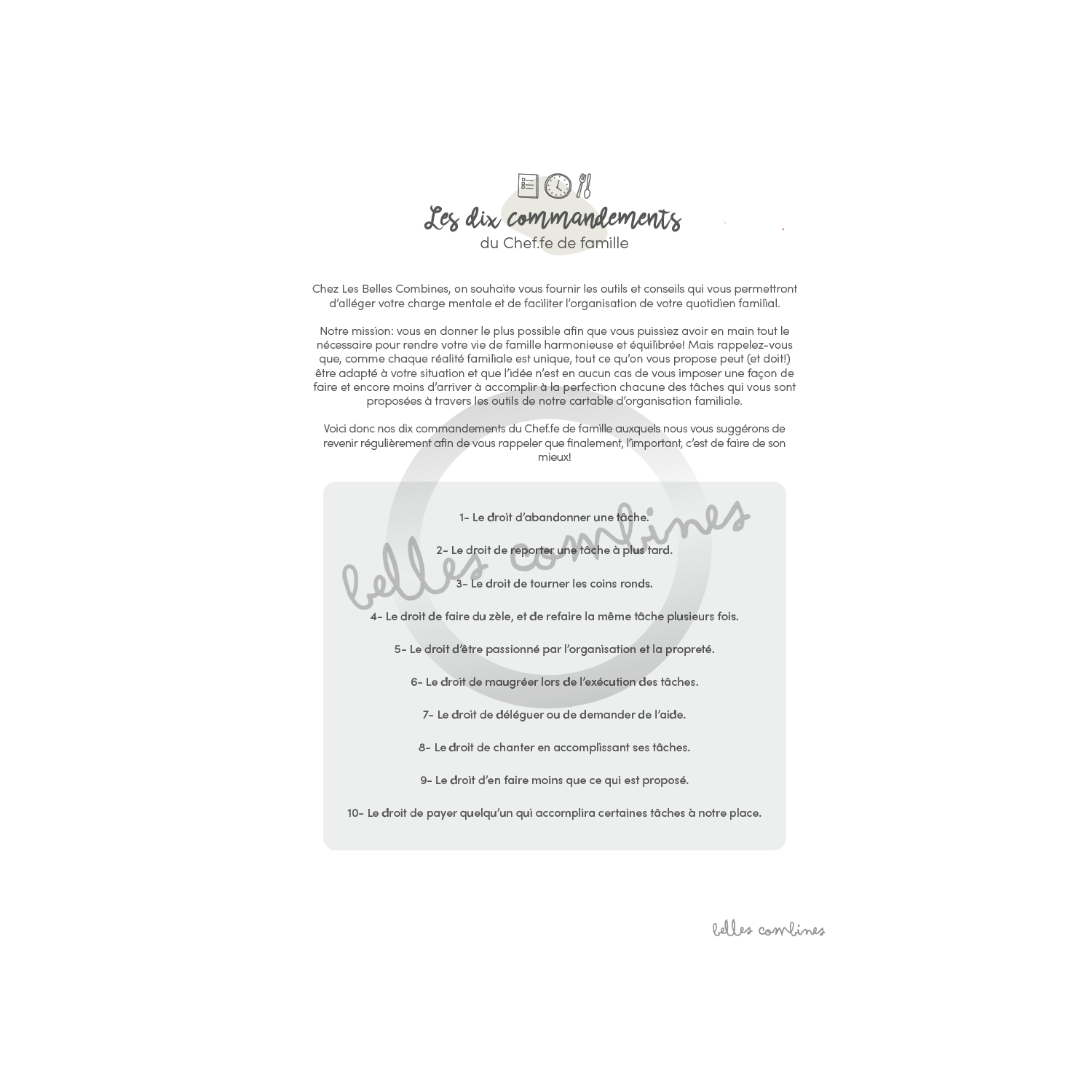 10 Commandments of the Head of the Family