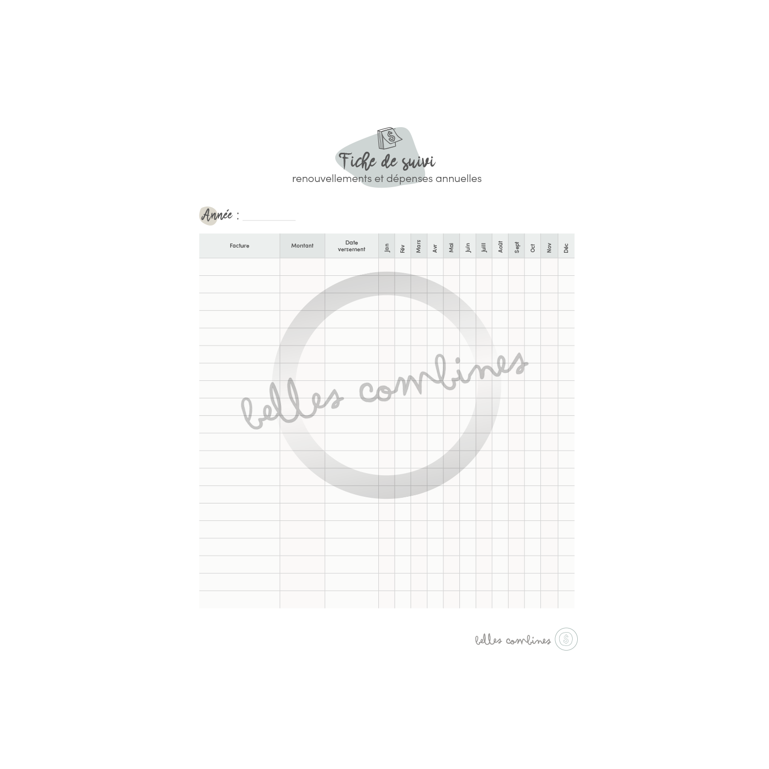 Monitoring of our annual expenses