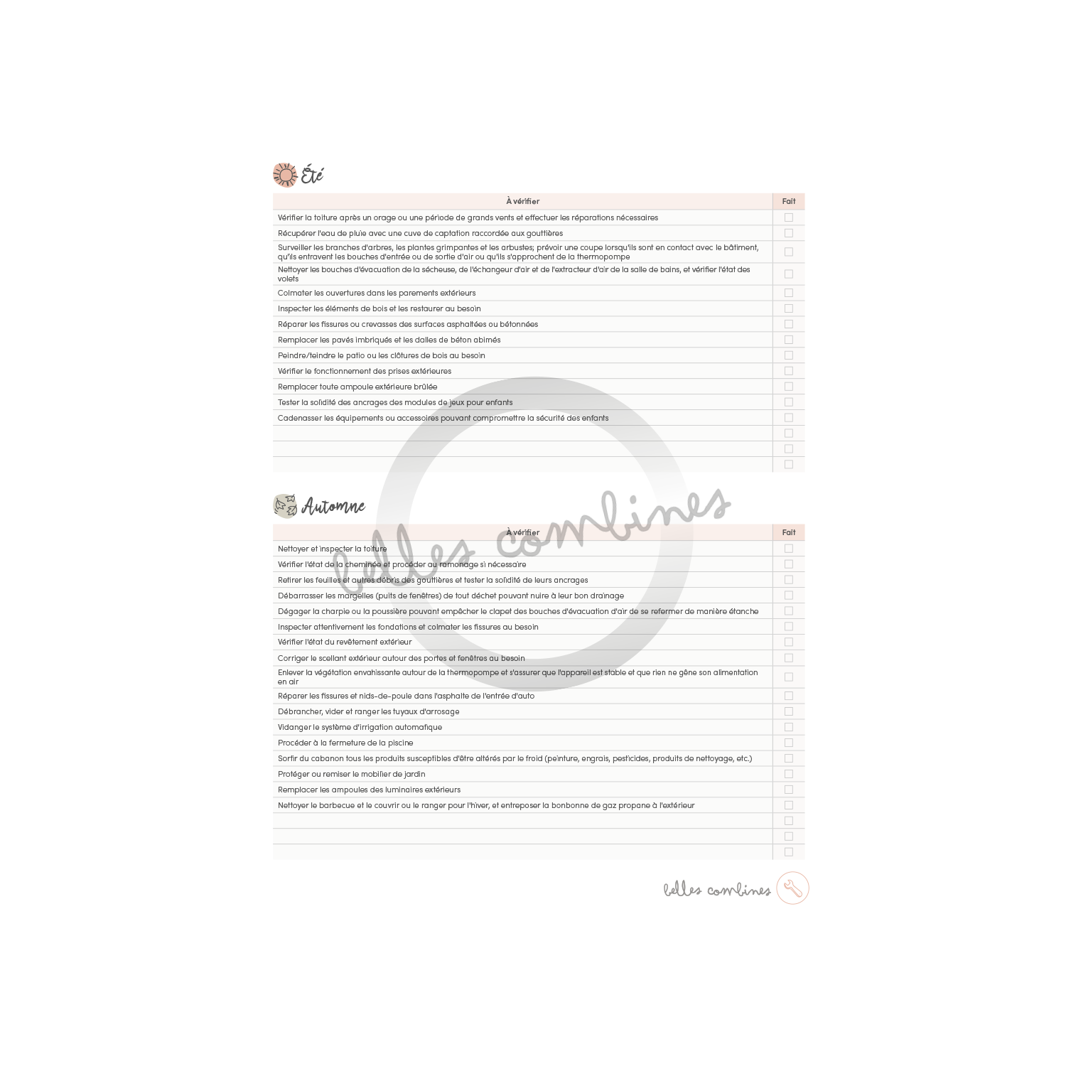 Annual maintenance guide