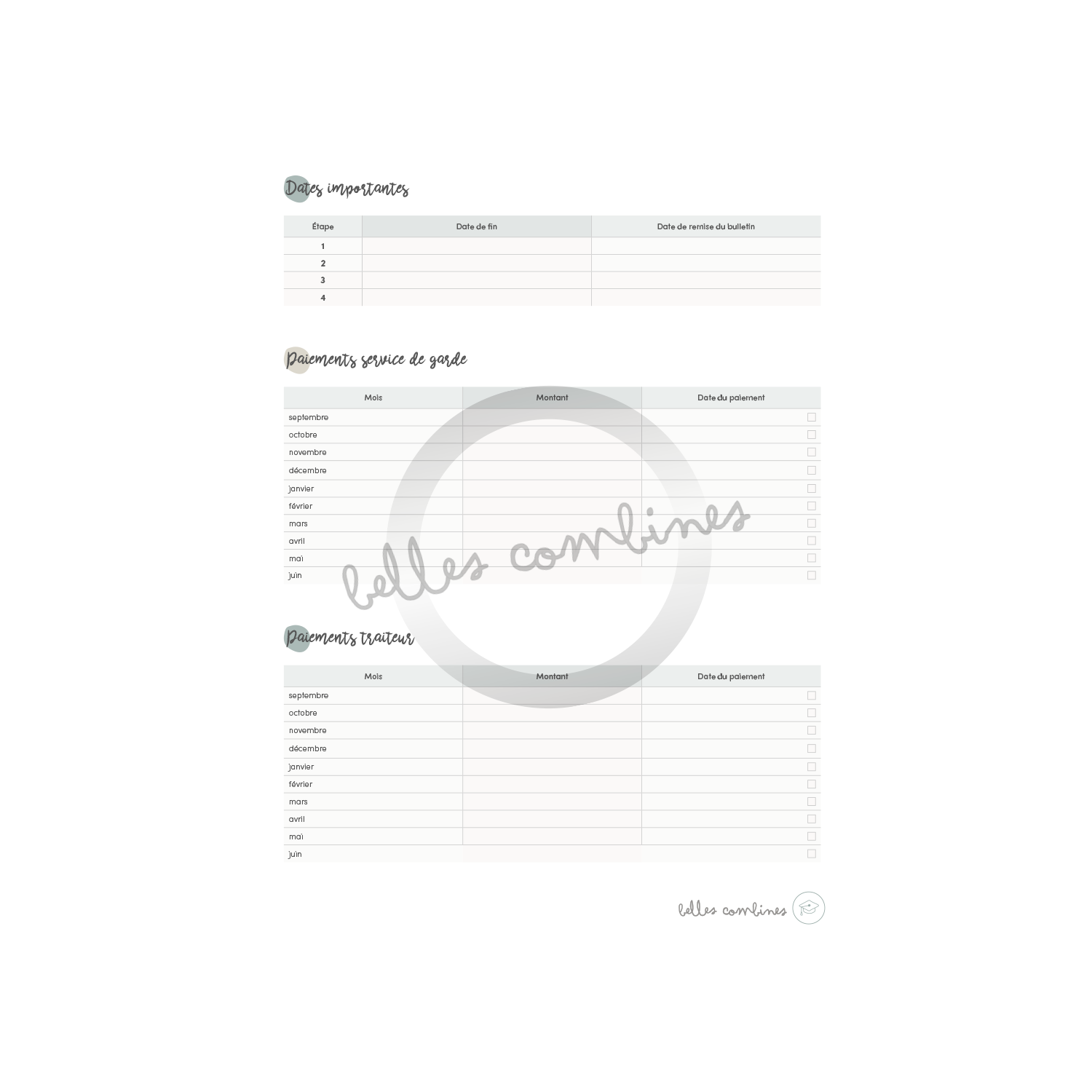 Important school information