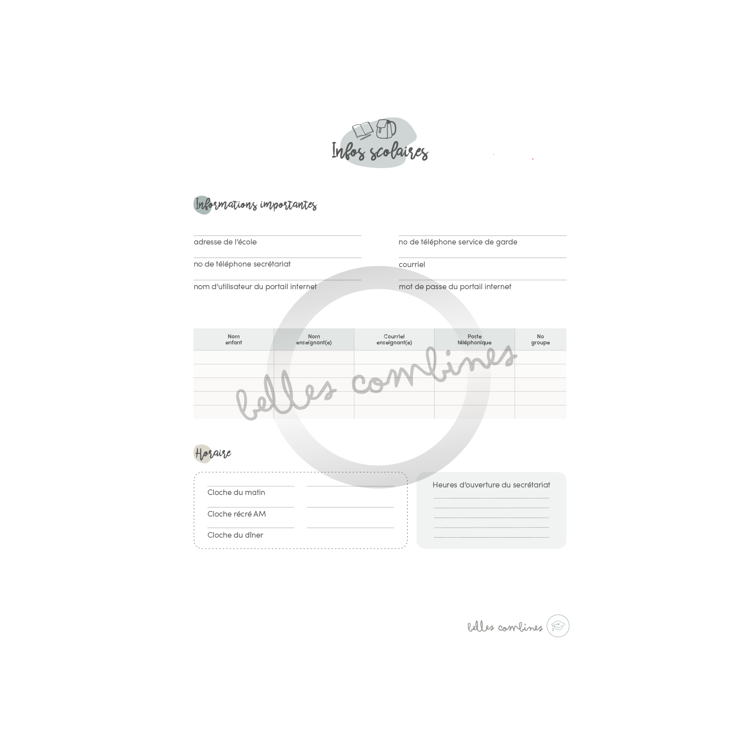 Important school information