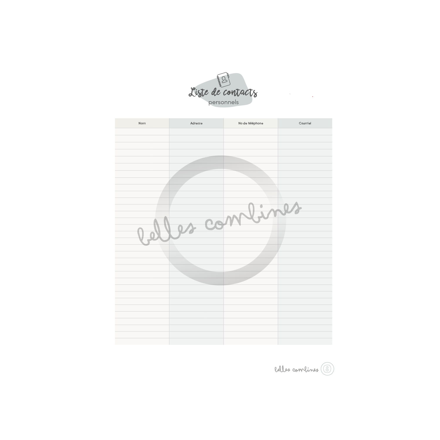 Personal contact list