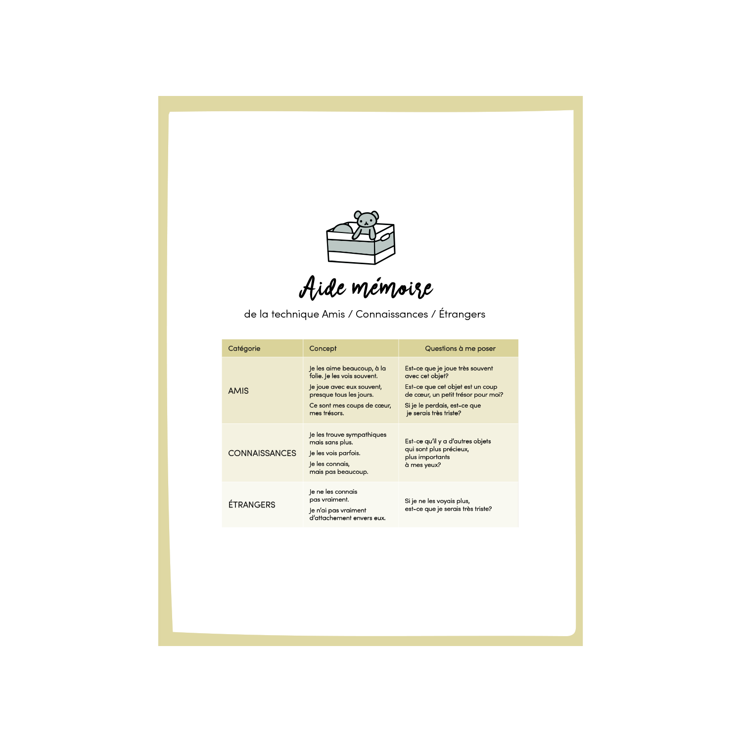 Sorting my treasure box