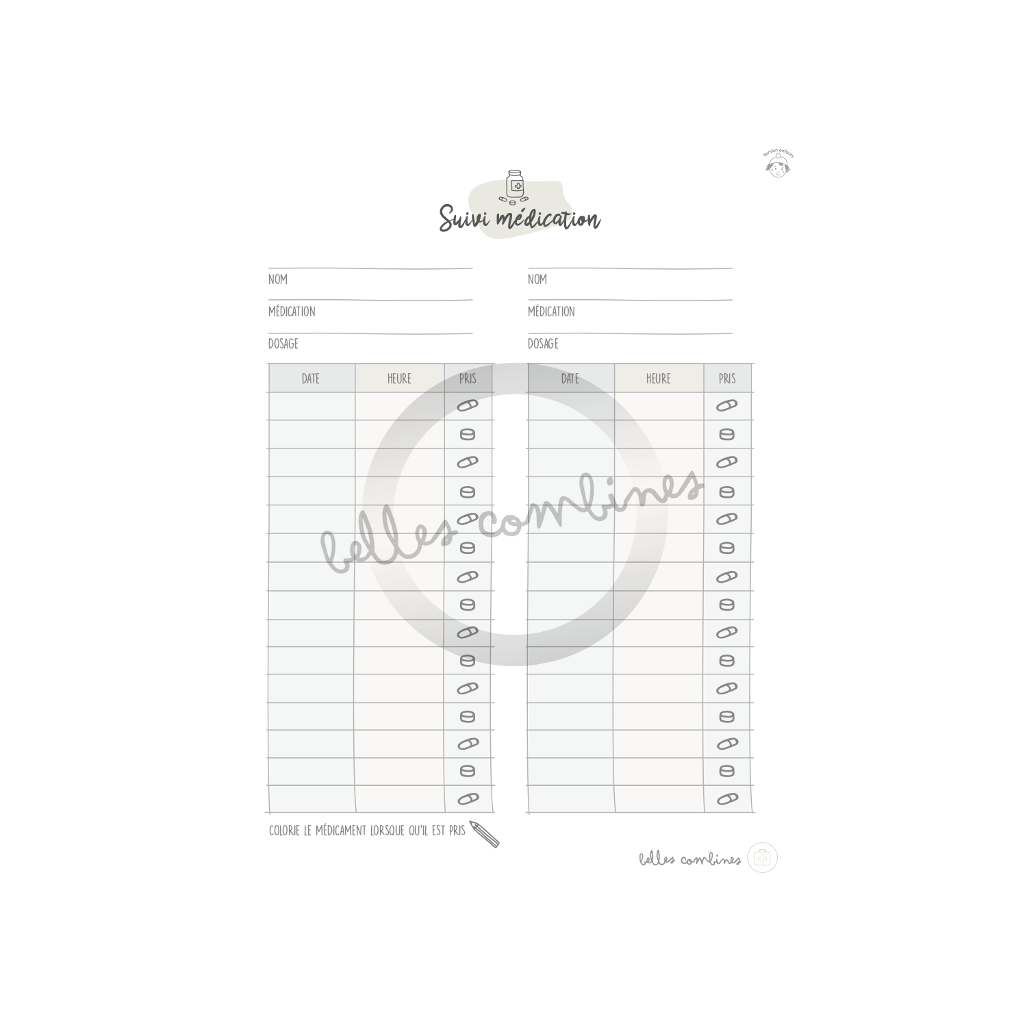 Medication monitoring - Children