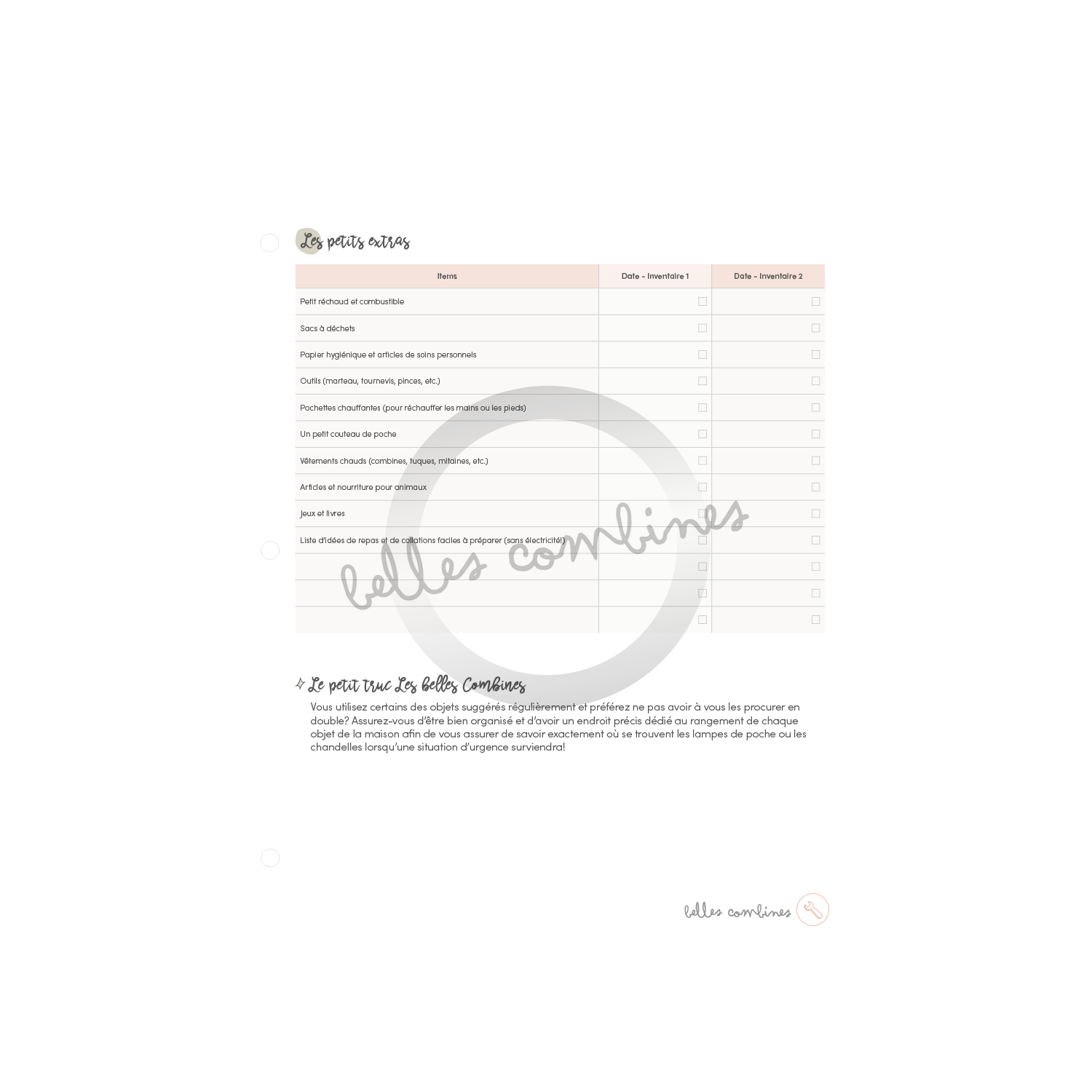 Our emergency kit in case of power failure