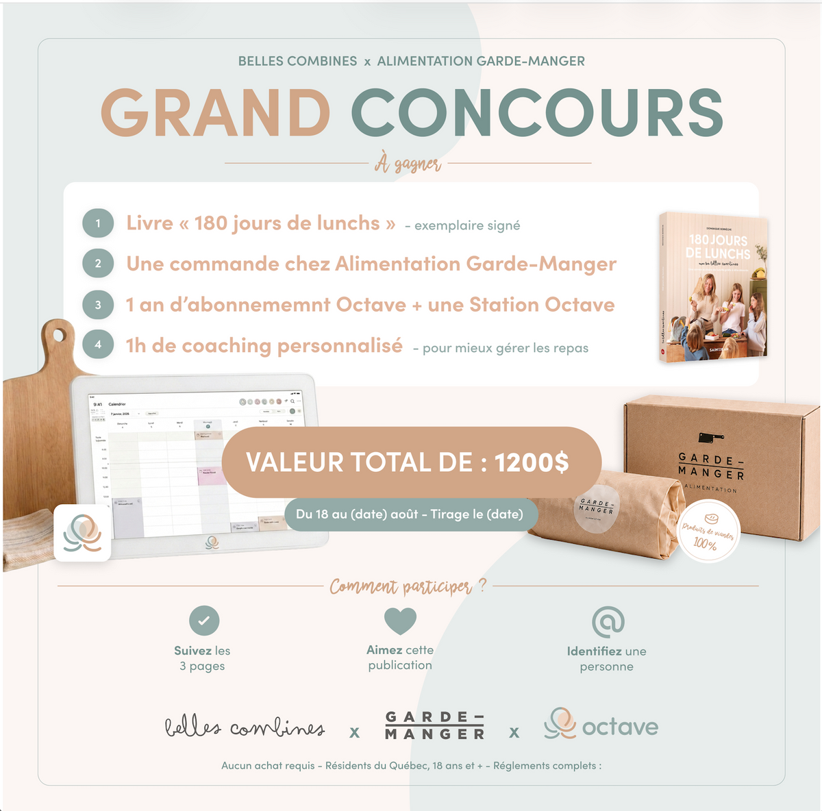Grand concours de la rentrée : gagnez plus de 1 200 $ pour réussir vos boîtes à lunch