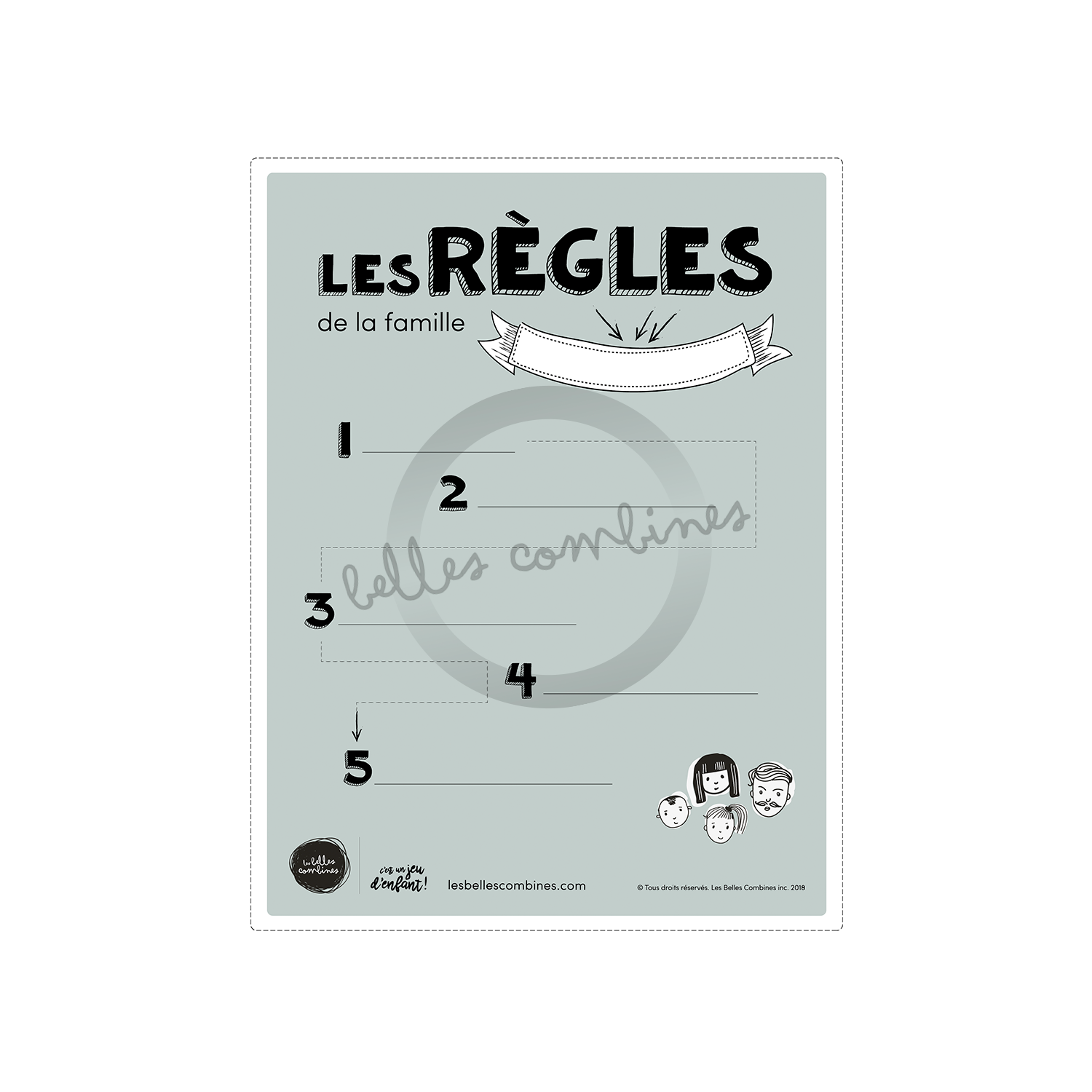 Family Rules Poster to Complete