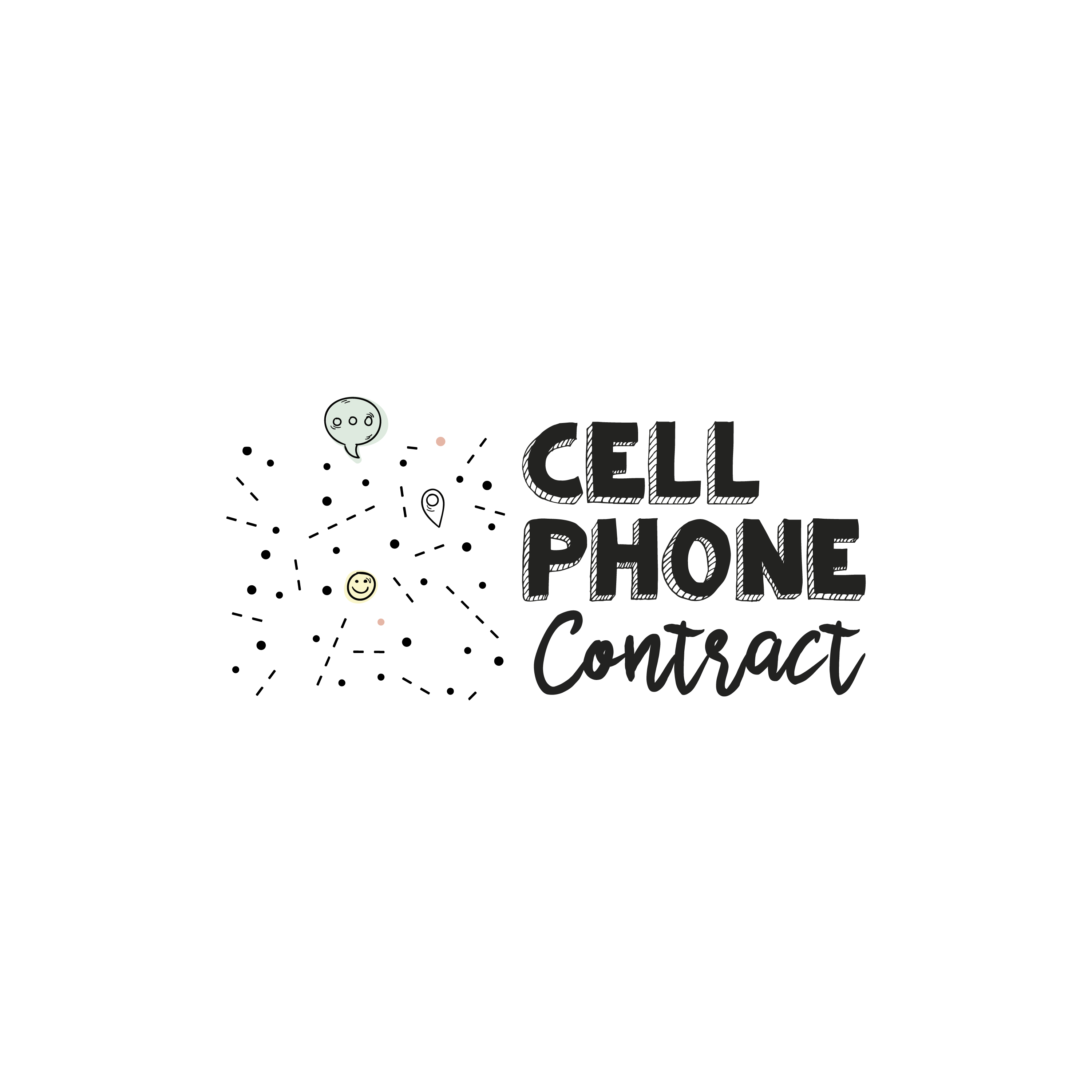 English version of the logo of the cell phone contract to print made by Les Belles Combines