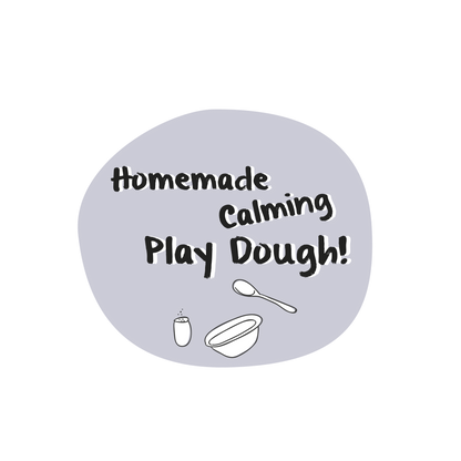 English version of the logo of the homemade calming play dough recipe to print made by Les Belles Combines