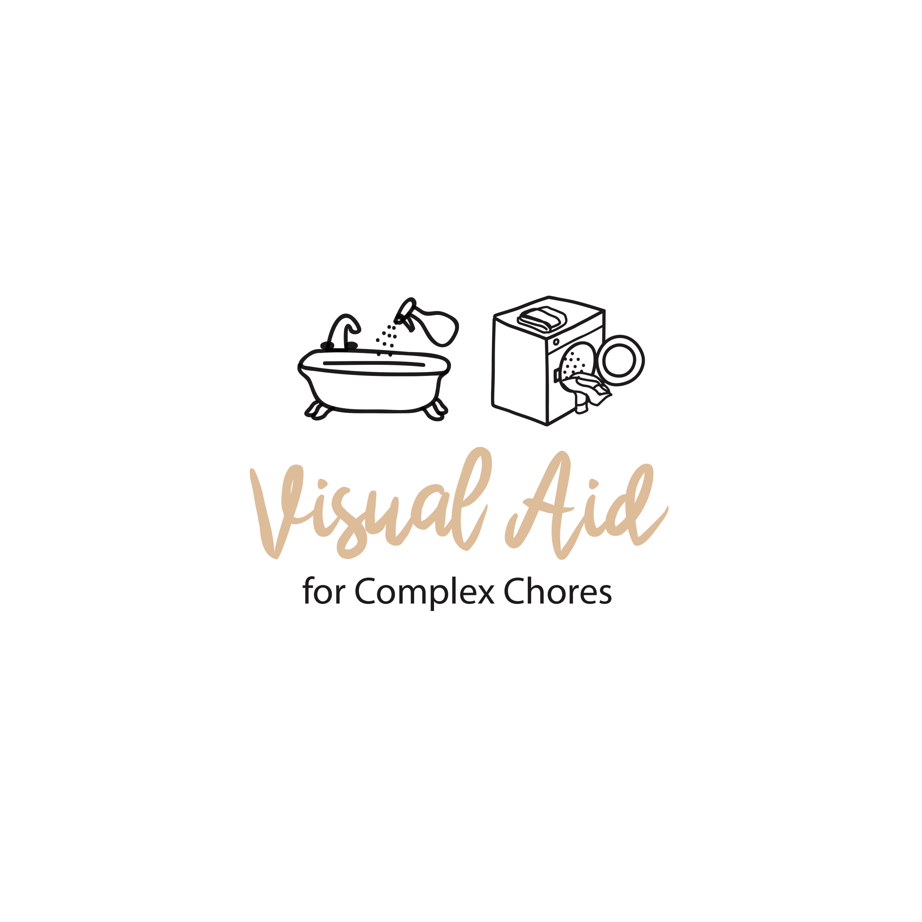 English version of the logo of the visual aid for complex chores by Les Belles Combines