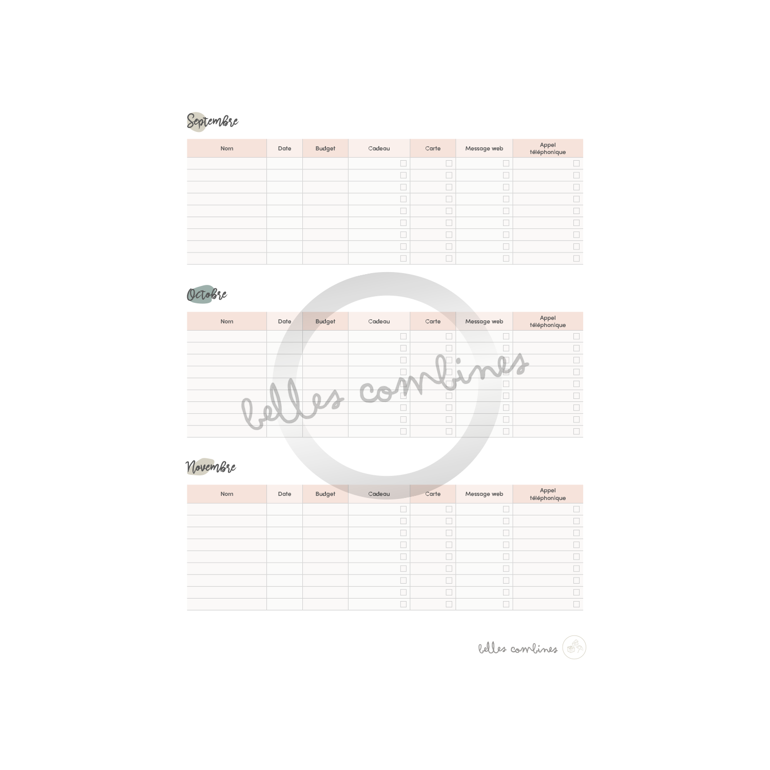 birthday calendar