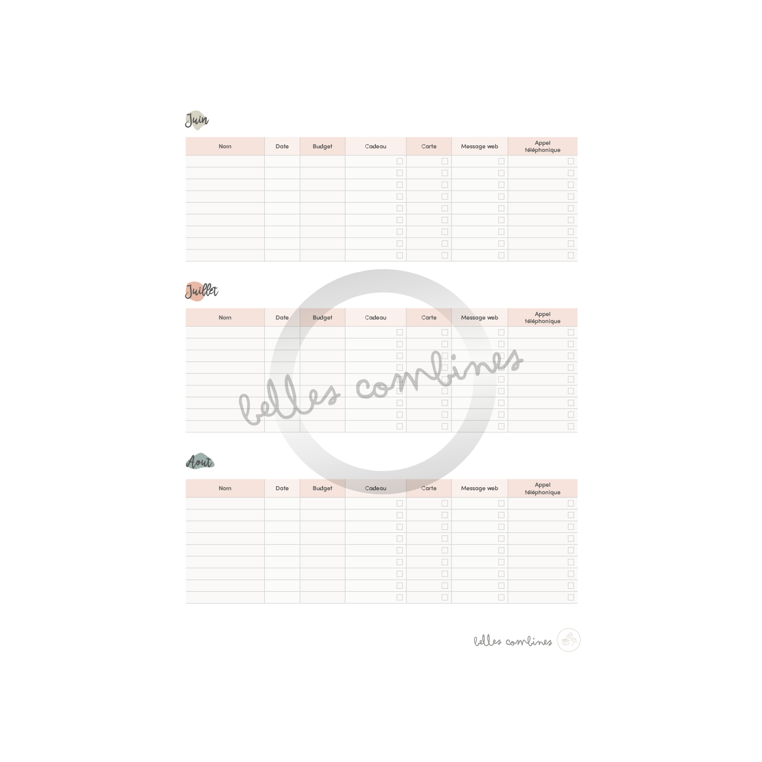 birthday calendar