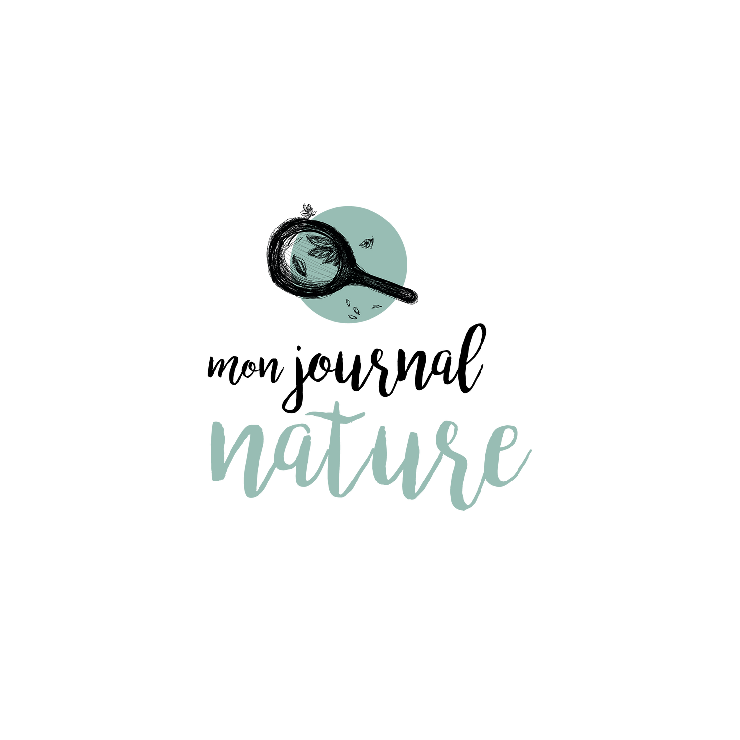 Version française du logo de la petite combine à télécharger et imprimer Mon journal nature par Les Belles Combines