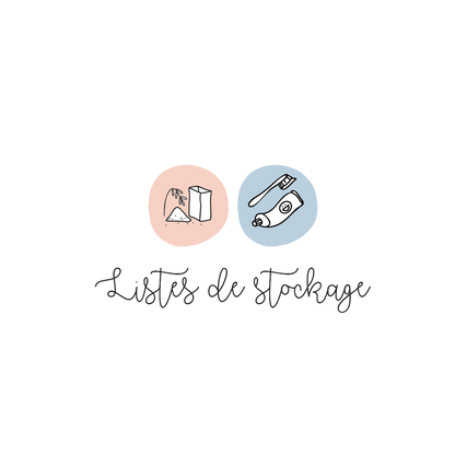 Version française du logo des listes de stockage à imprimer Les Belles Combines 