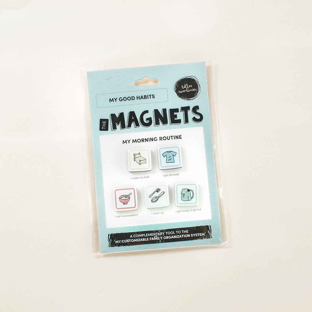 English version of the morning routine magnets by Les Belles Combines