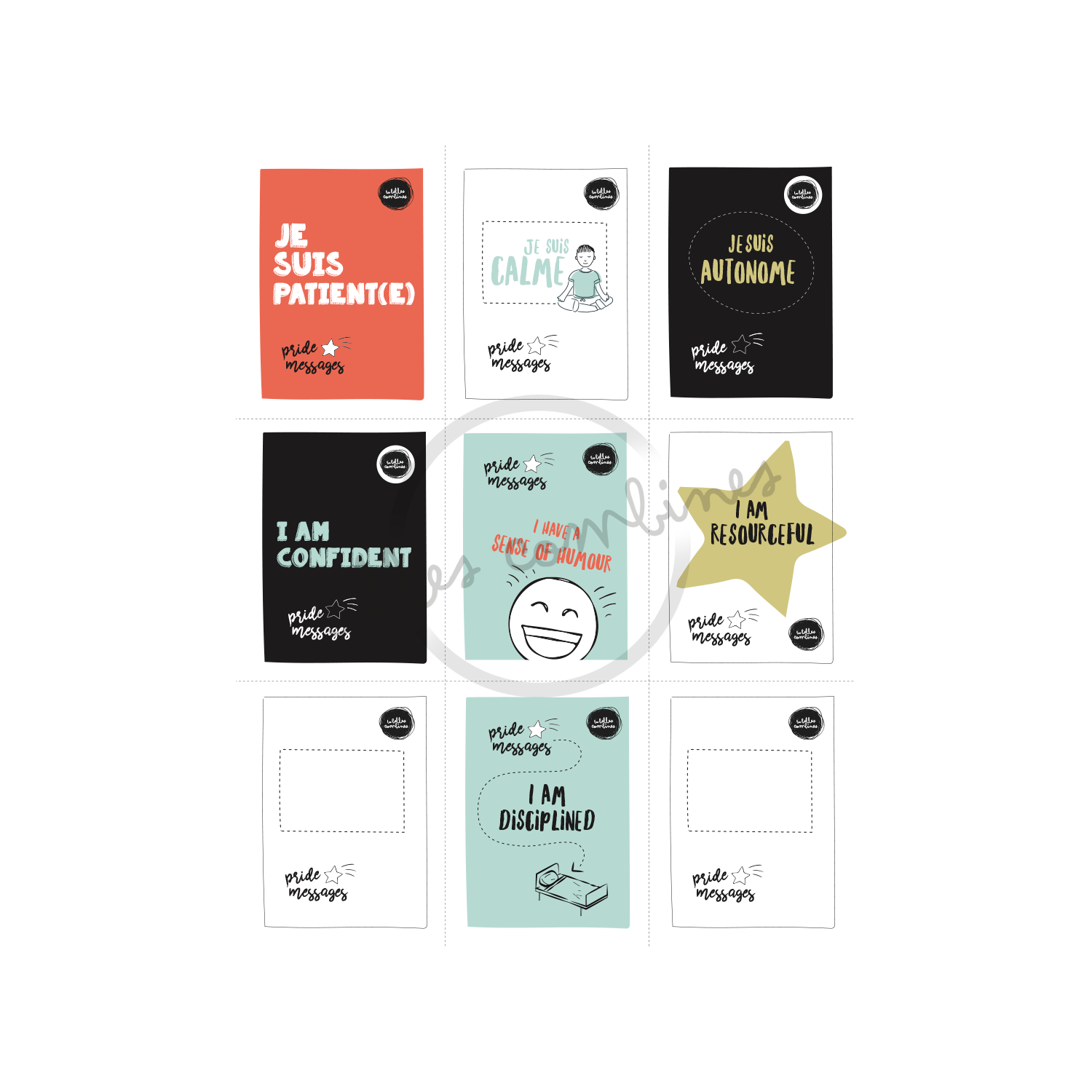 English version of the proud tickets to print made by Les Belles Combines